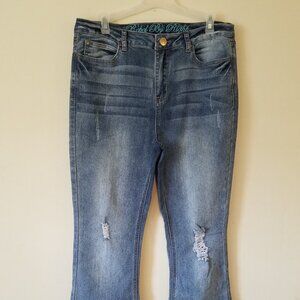 Rebel by Right distressed faded denim jeans sz 11